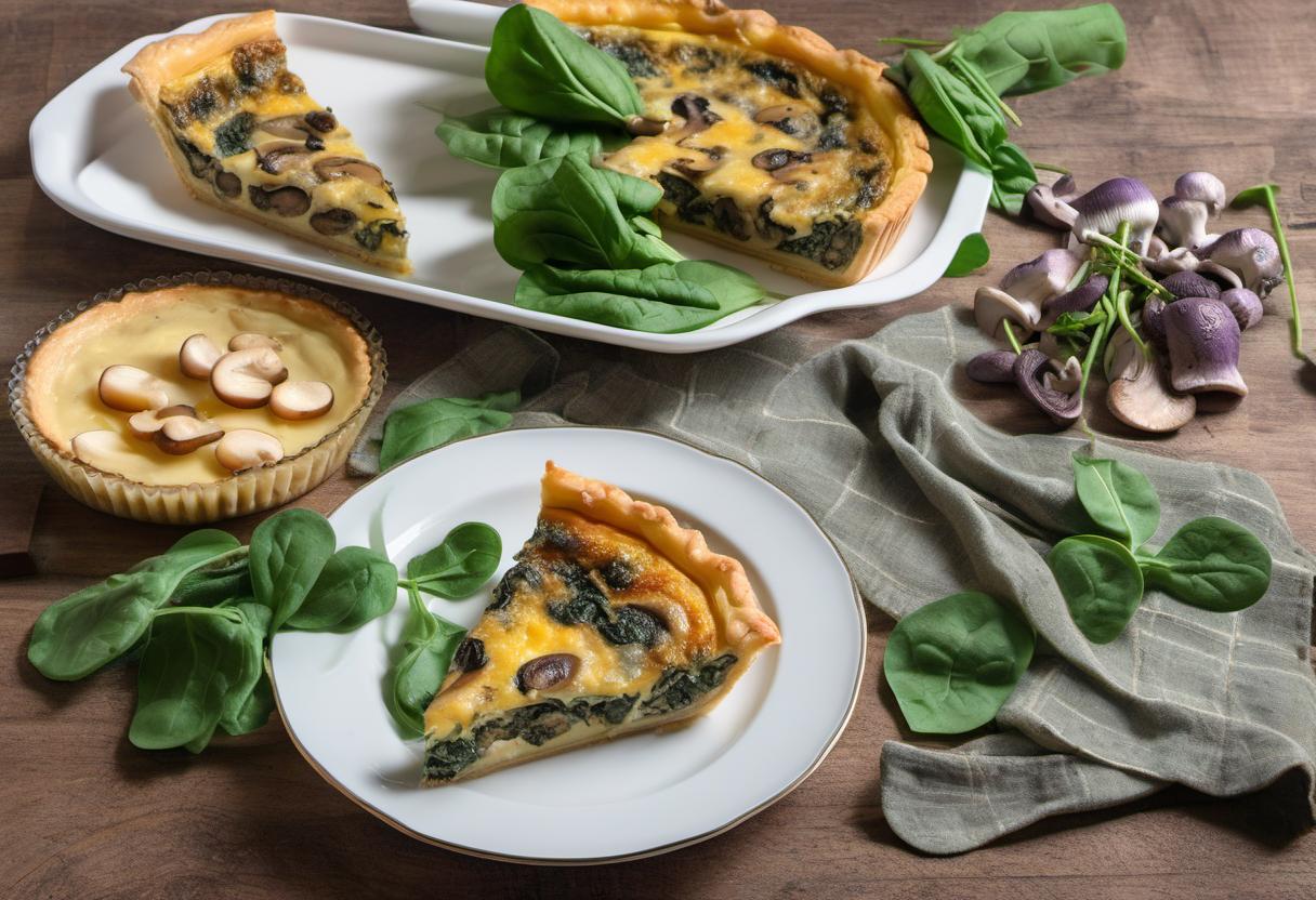 Image showing the final output answering the question: How do I master a Spinach and Mushroom Quiche Lorraine.