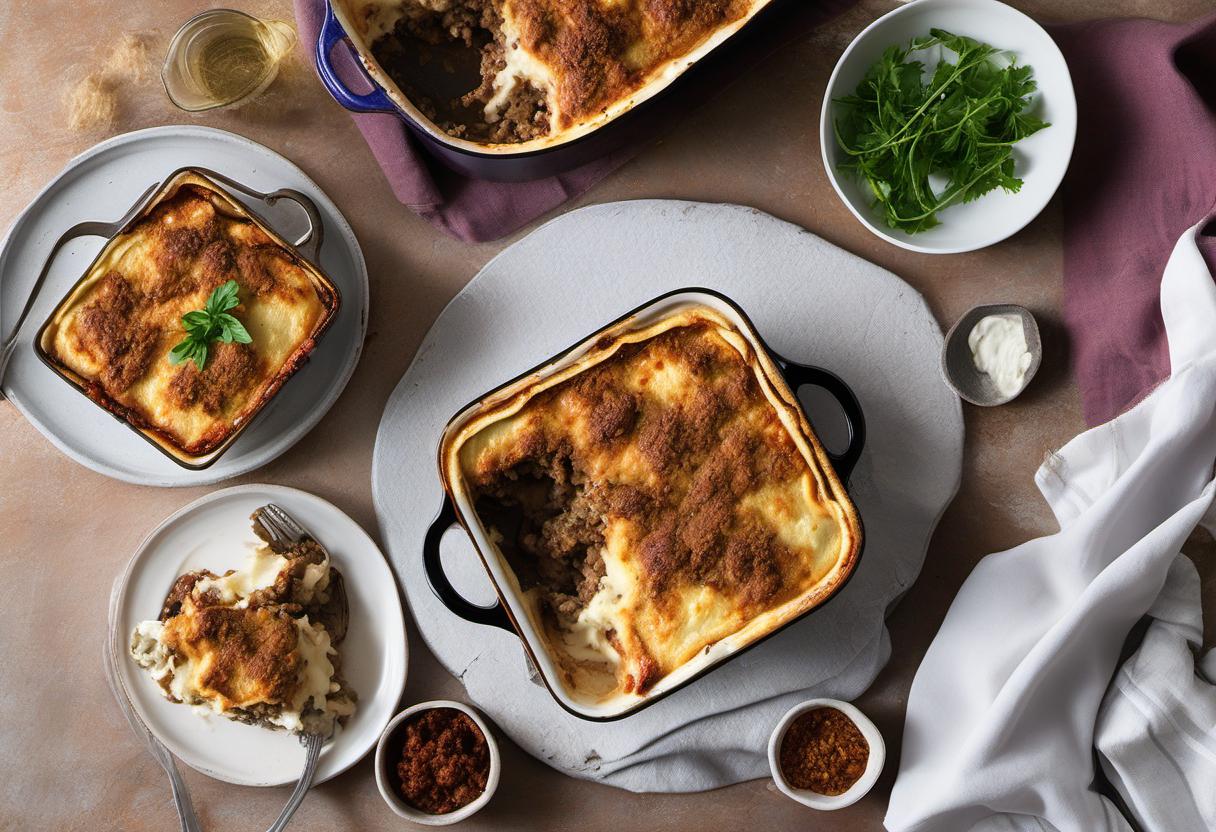 Image showing the final output answering the question: How do I make a hearty Moussaka .