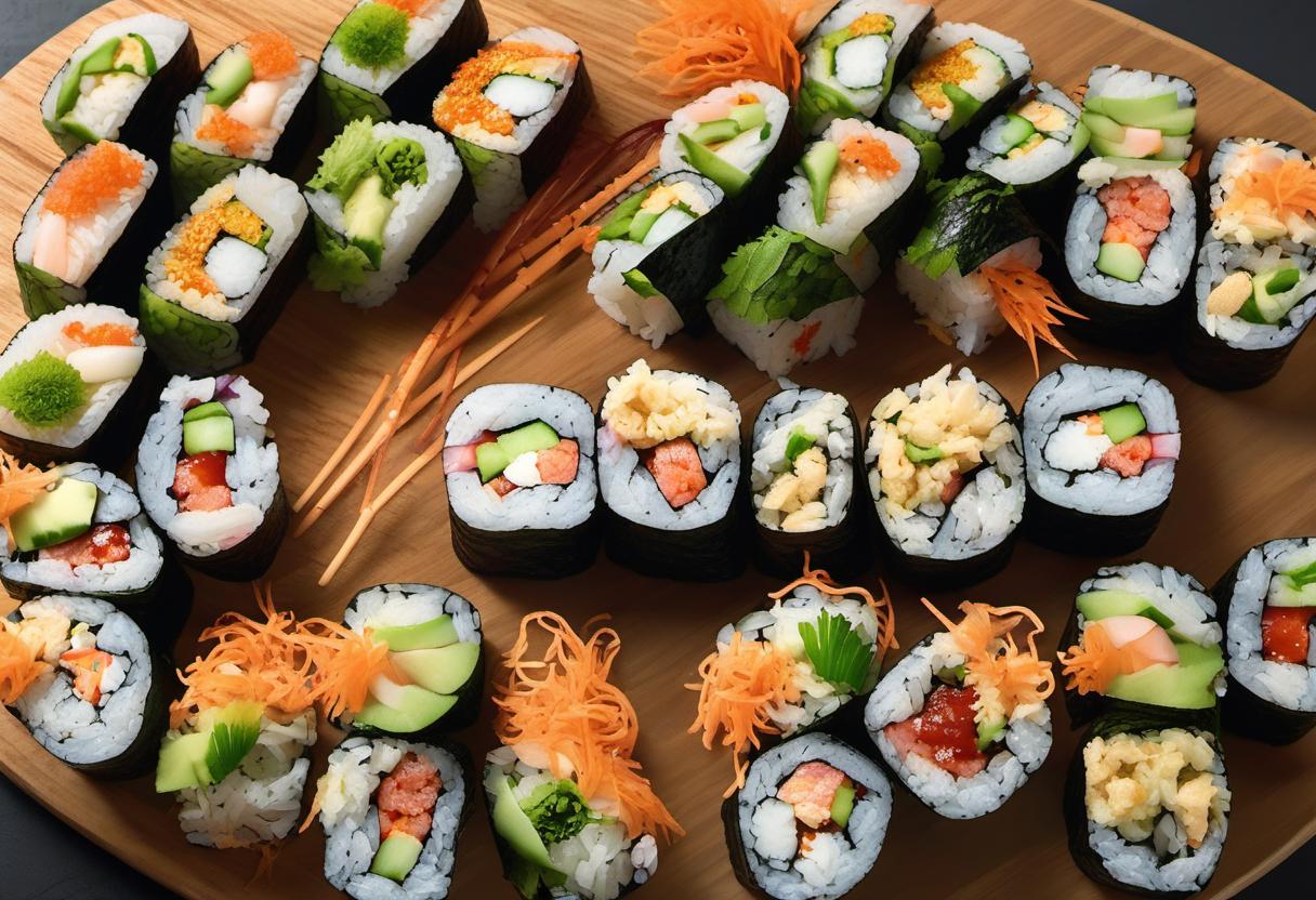Image showing the final output answering the question: How do I make a dragon roll.