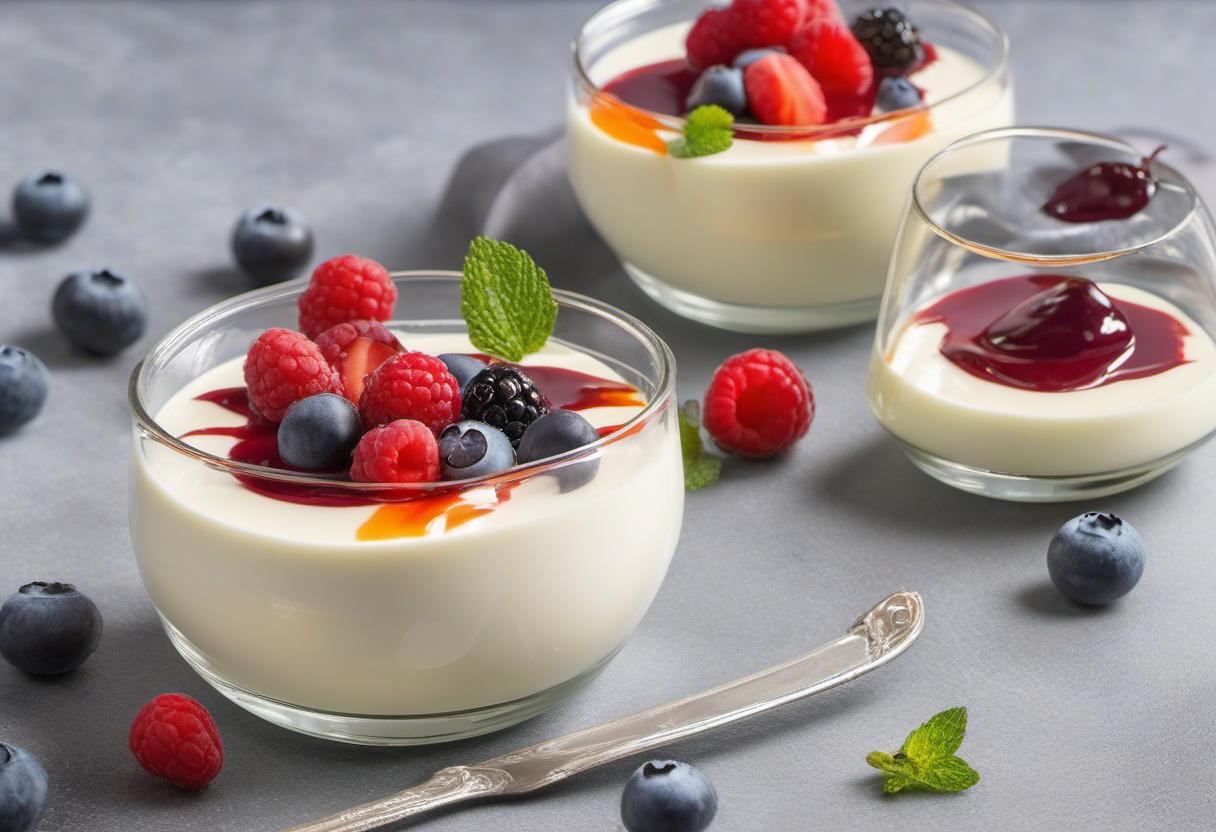 Image showing the final output answering the question: How do I make a fabulous Panna Cotta dessert.