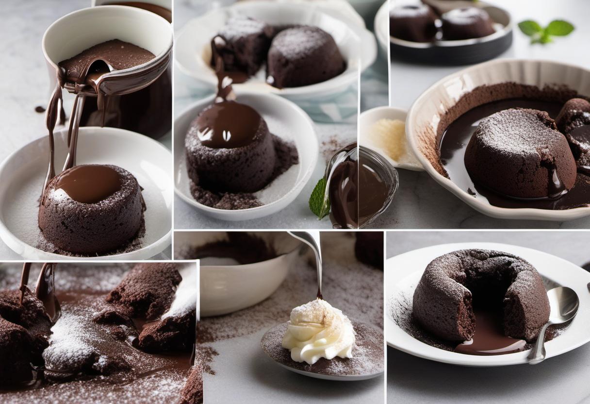 Image showing the final output answering the question: How do I make a molten Chocolate Lava Cake.