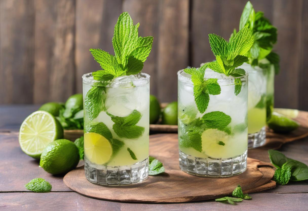 Image showing the final output answering the question: How do I make a refreshing Mojito mocktail.