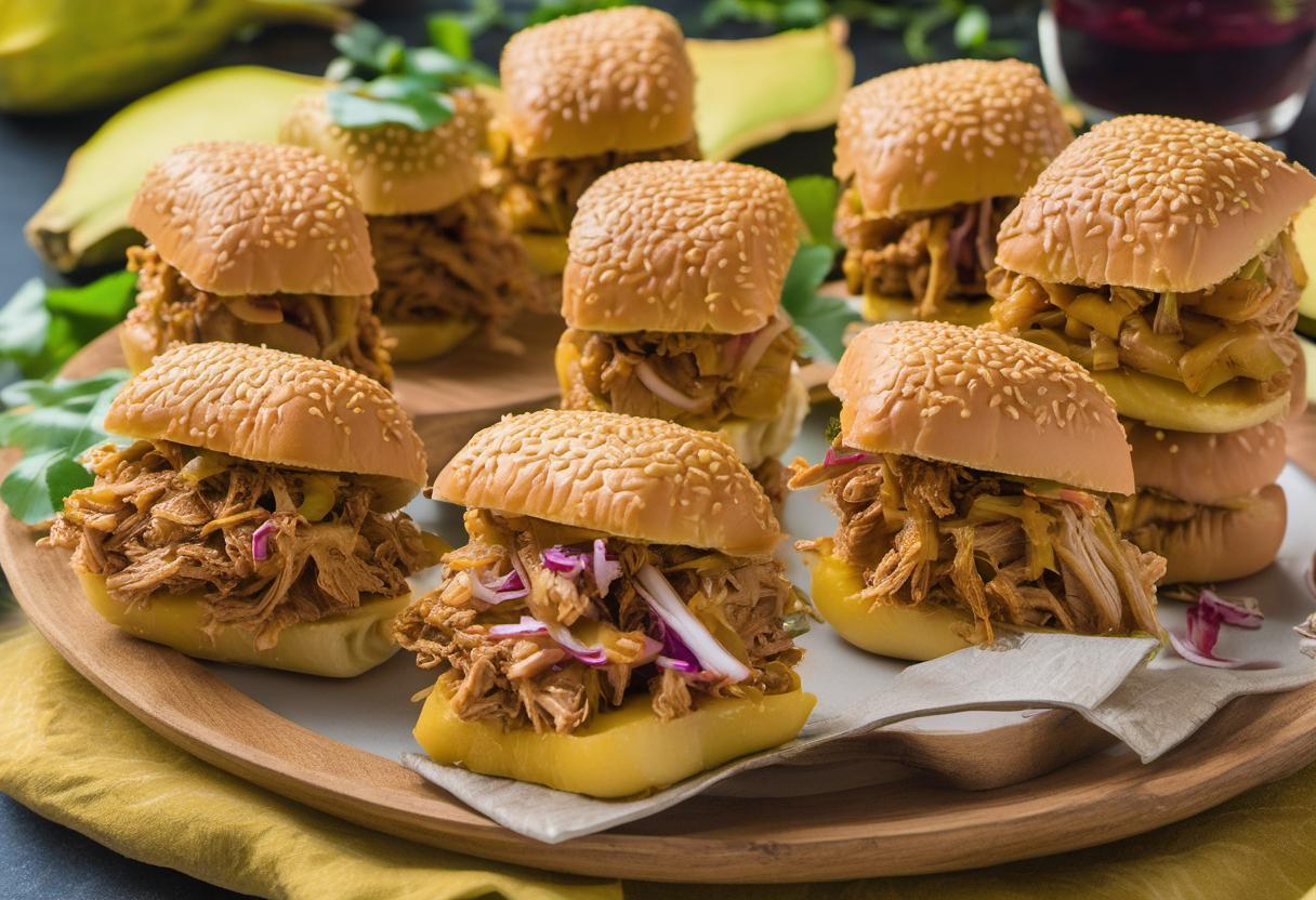 Image showing the final output answering the question: How do I make Jackfruit Pulled Pork Sliders.