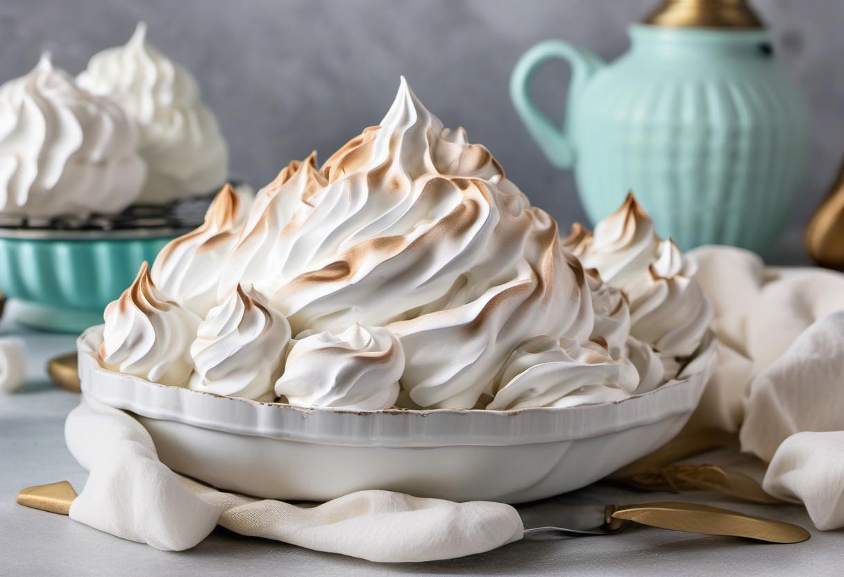Image showing the final output answering the question: How do I whip up Aquafaba Meringue Frosting.