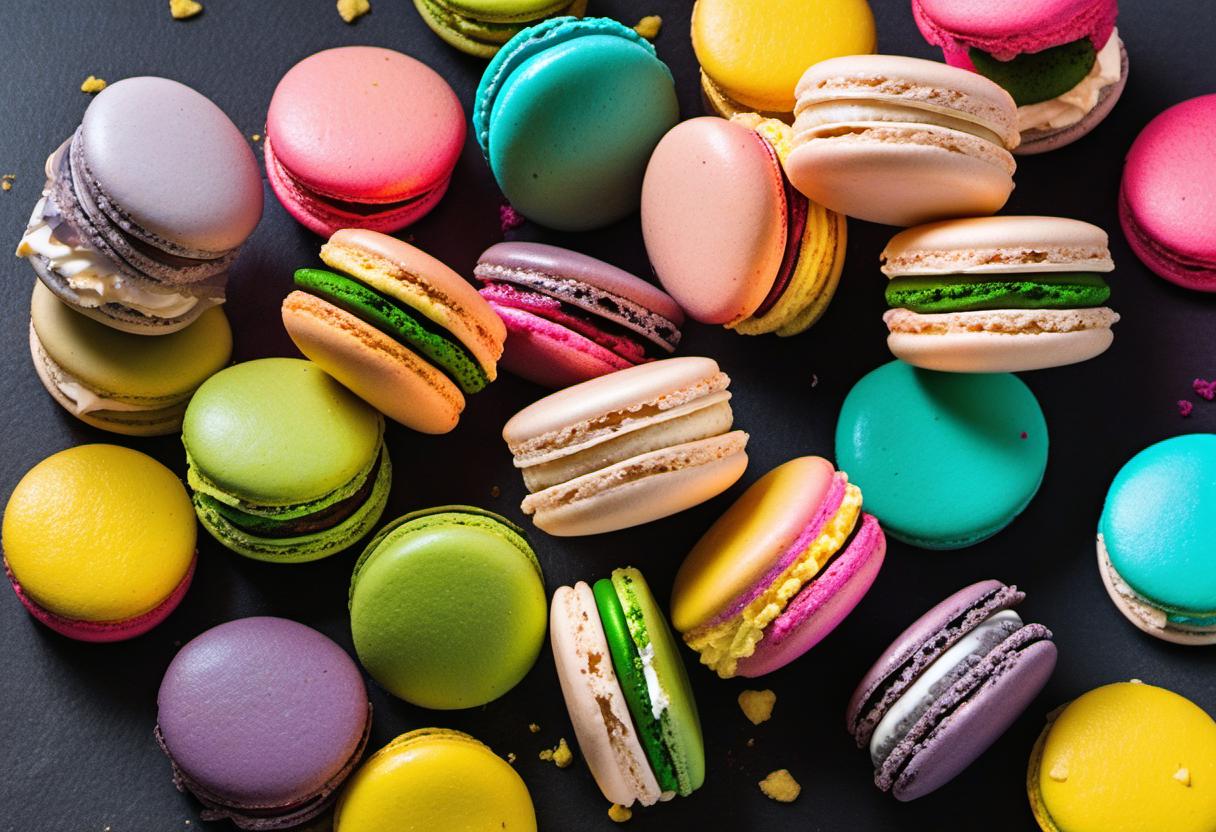 Image showing the final output answering the question: How do I make colorful macarons with a twist.