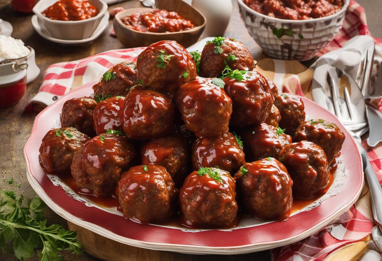 Image showing the final output answering the question: How do I make Cannonball Meatballs.