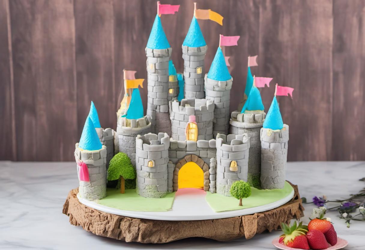 Image showing the final output answering the question: How do I surprise my kids with a Castle Cake.