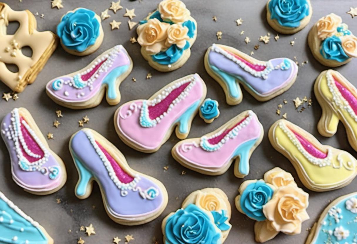 Image showing the final output answering the question: How do I decorate Magic Slipper Sugar Cookies.