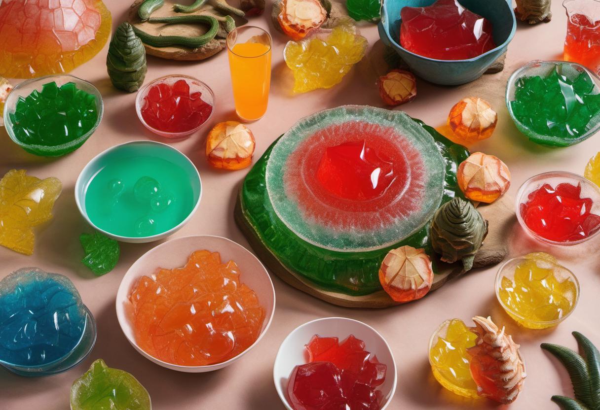 Image showing the final output answering the question: How do I throw a Prehistoric Jello Party.
