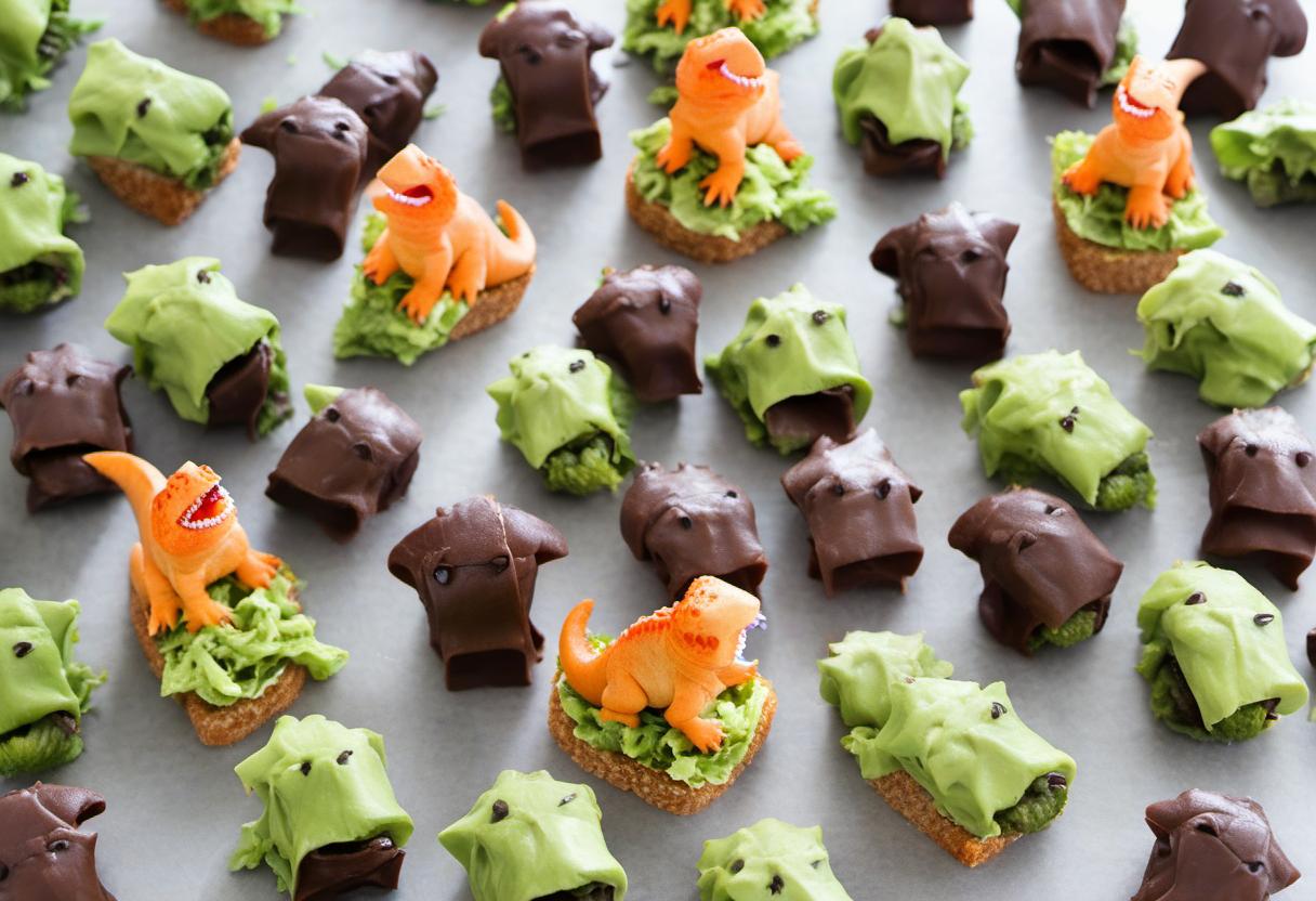Image showing the final output answering the question: How do I make T-Rex Sandwich Bites.