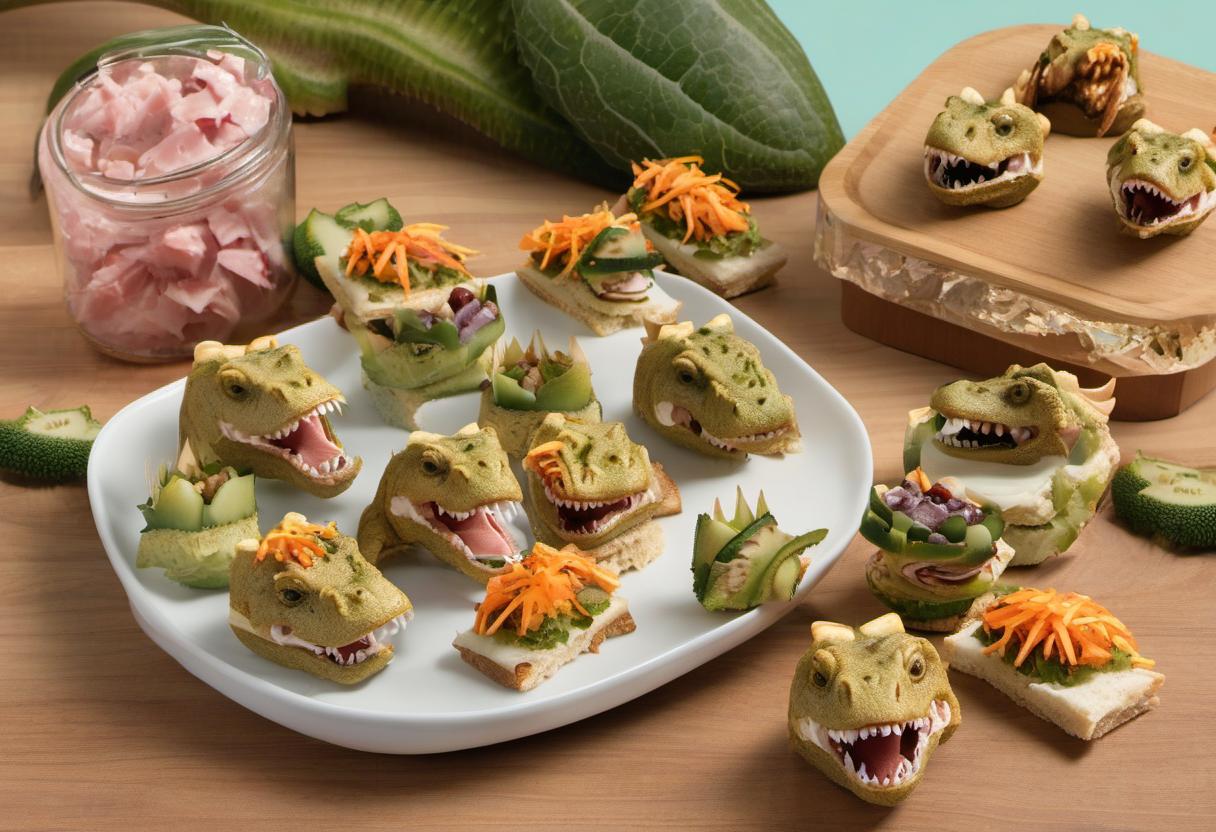 Image showing the final output answering the question: How do I customize T-Rex Sandwich Bites.