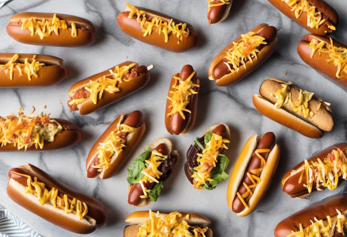 Image showing the final output answering the question: How do I make Rocket Hot Dogs with cheese flames.