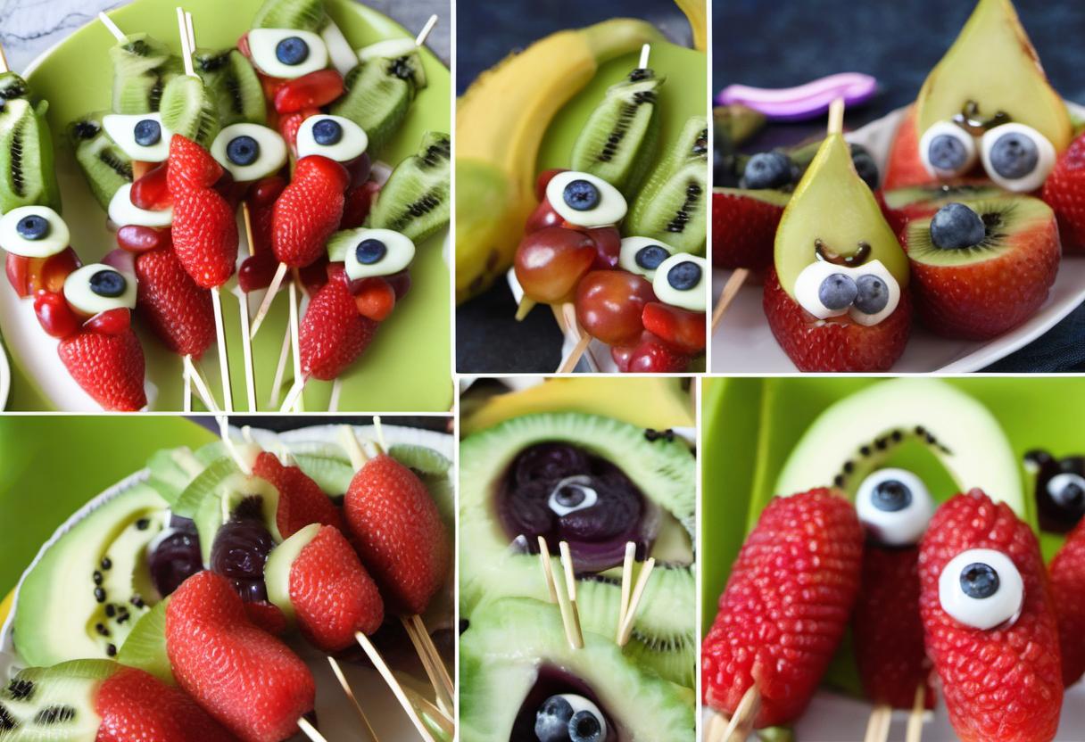 Image showing the final output answering the question: How do I impress my friends with Alien Fruit Kabobs.
