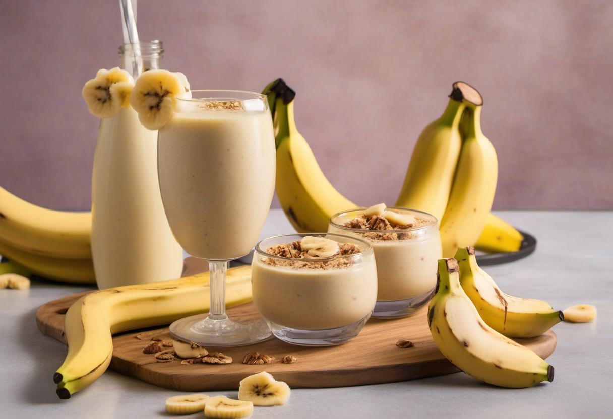 Image showing the final output answering the question: How do I make Monkey Banana Bites smoothie.