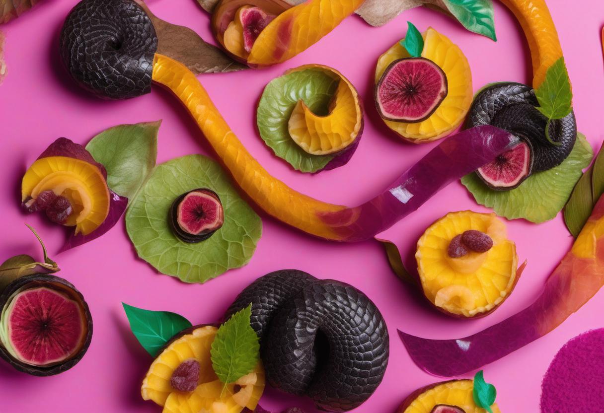 Image showing the final output answering the question: How do I create a fun Snake Fruit Roll-Ups party.