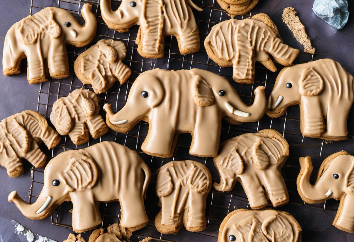 Image showing the final output answering the question: How do I make Elephant Peanut Butter Cookies.