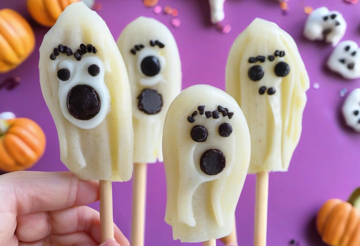 Image showing the final output answering the question: How do I customize Ghost Banana Pops.