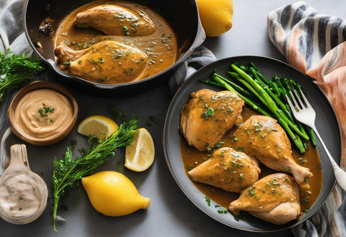 Image showing the final output answering the question: How do I jazz up my chicken with a zesty pan sauce.