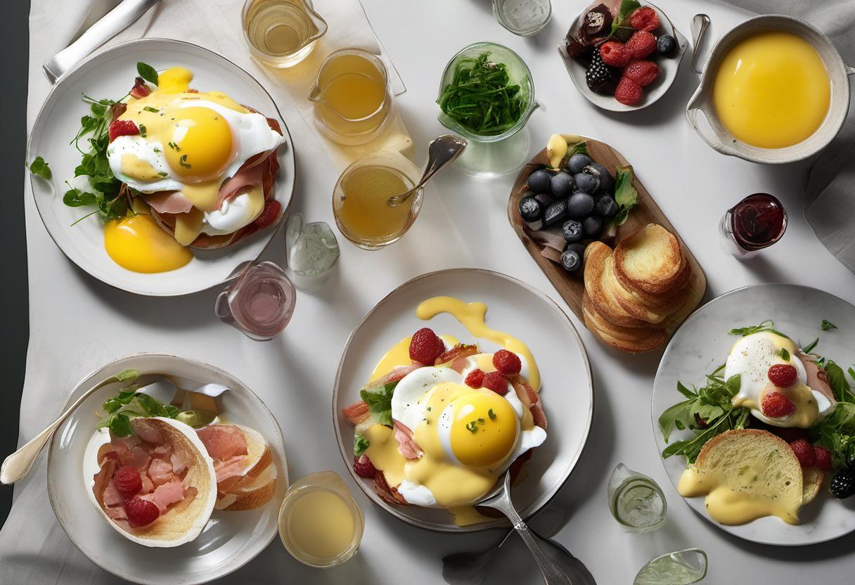 Image showing the final output answering the question: How do I create the ultimate Eggs Benedict feast.