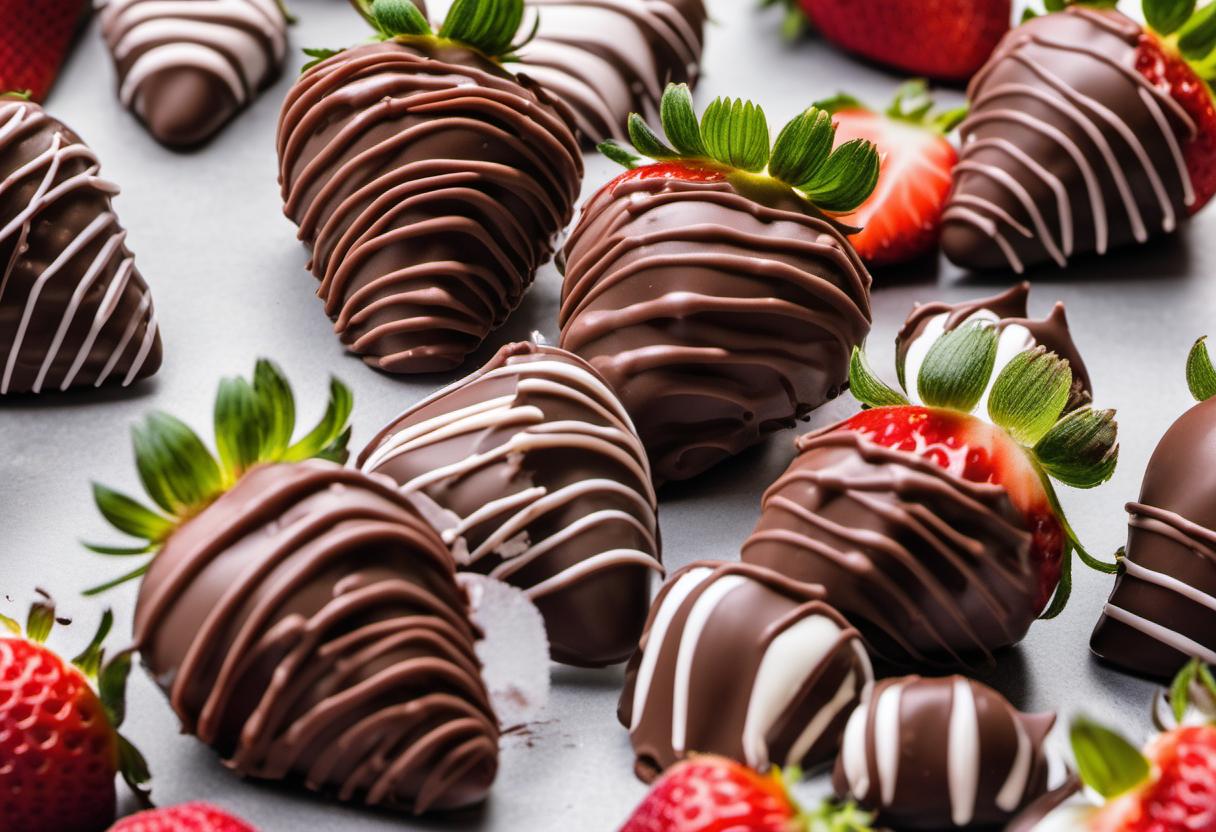 Image showing the final output answering the question: How do I make chocolate-covered strawberries.