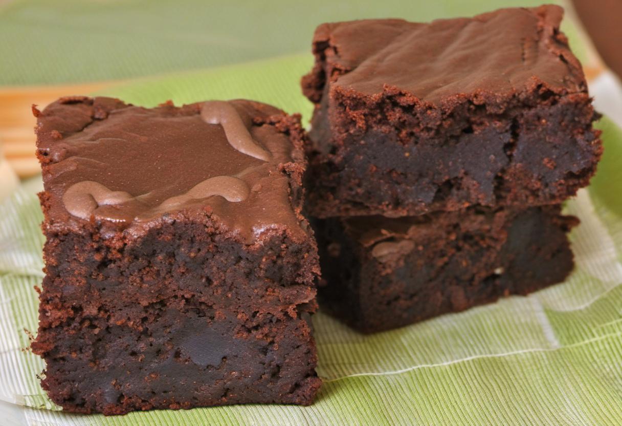 Image showing the final output answering the question: make vegan brownies.