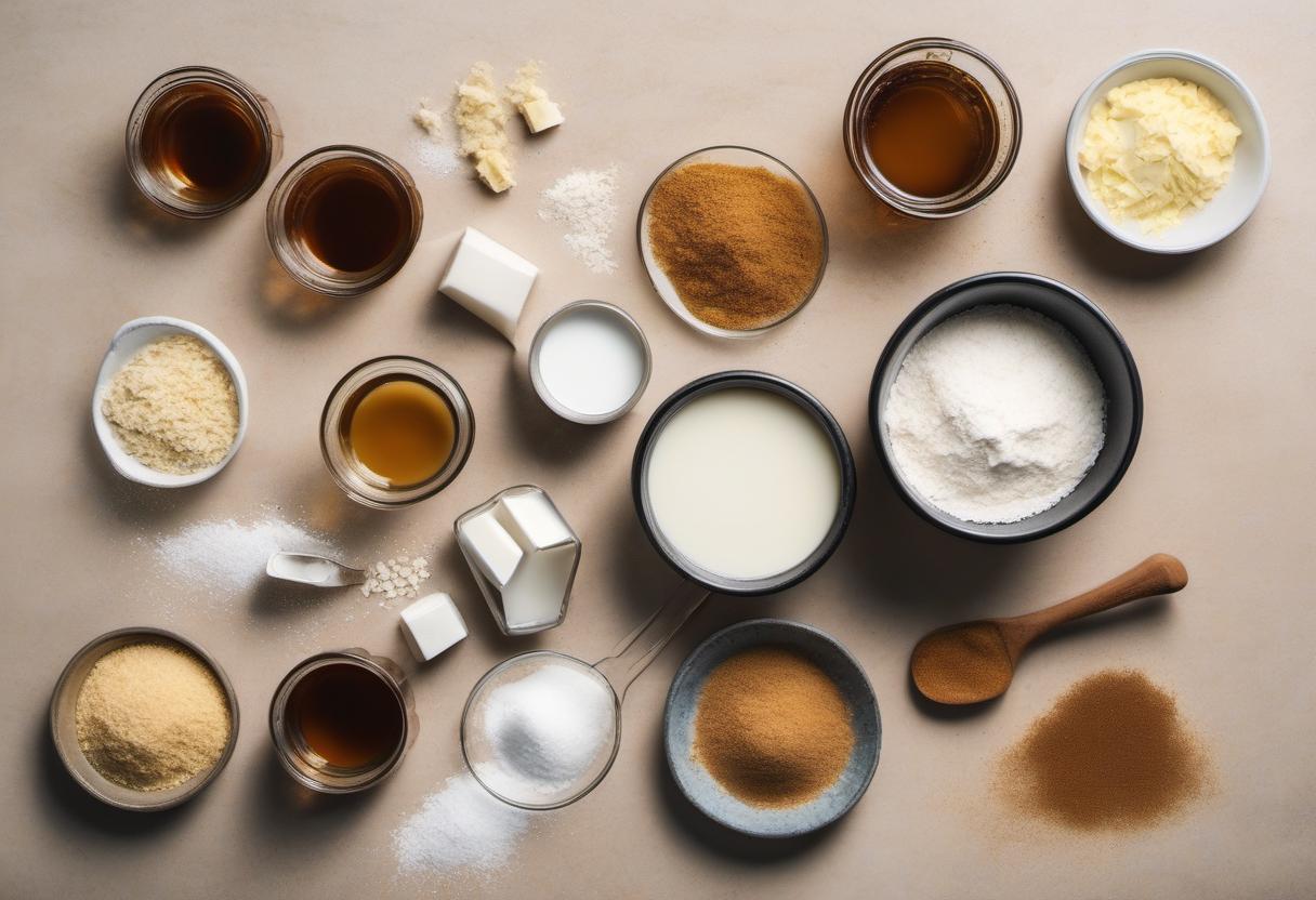 Items needed to answer the question, how do I make edible cookie dough. Items include:  All-Purpose Flour  Unsalted Butter  Brown Sugar  Granulated Sugar  Milk  Vanilla Extract  Salt