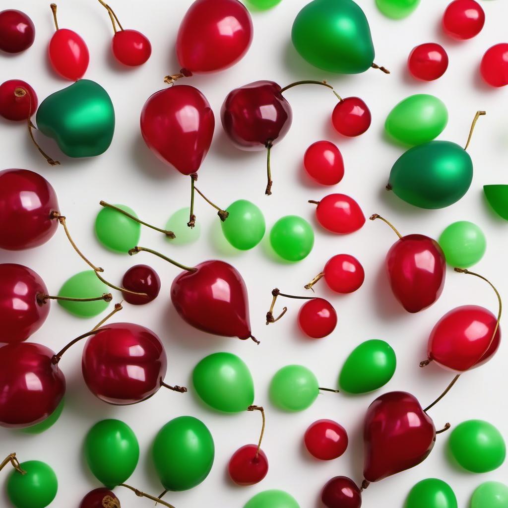 Items needed to answer the question, How do I host a cherry-themed party thats the talk of the town. Items include:  Red and green balloons  Red and green streamers  Cherry-scented candles  Artificial cherries  Cherries (for centerpieces)  Cherry-shaped confetti