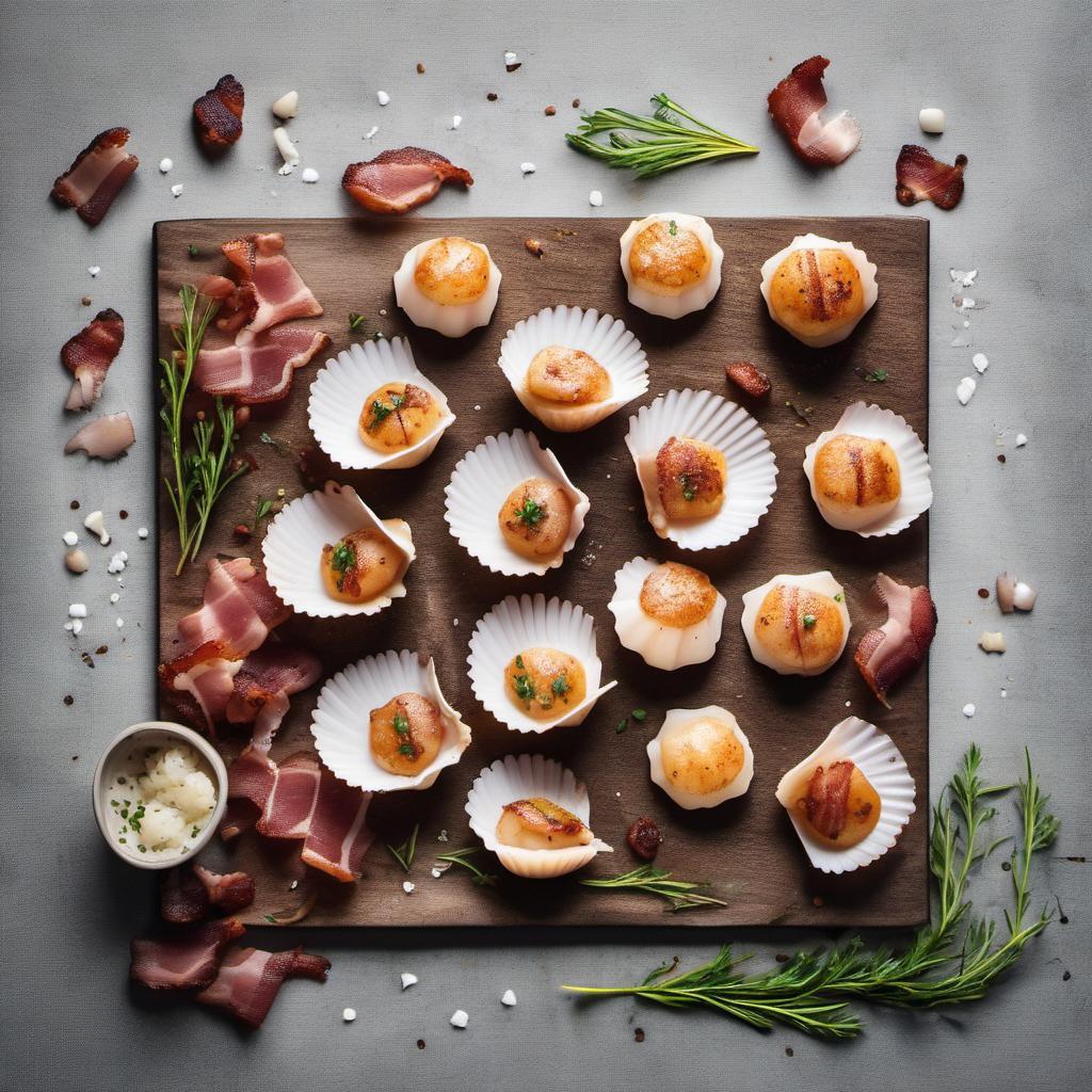 Items needed to answer the question, How do I make bacon-wrapped scallops. Items include:  Scallops  Bacon