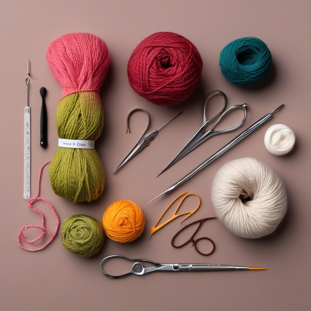Items needed to answer the question, how do I crochet a unicorn. Items include:  Crochet Hook  Yarn (Assorted Colors)  Stuffing  Scissors  Yarn Needle