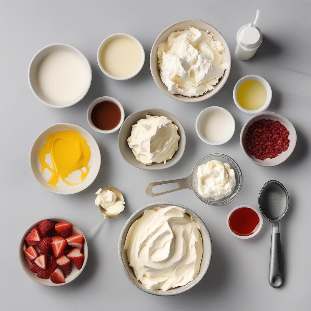 Items needed to answer the question, dye cream cheese for Unicorn Toast. Items include:  Cream Cheese  Food Coloring  Plastic gloves  Mixing bowls  Spoons  Plastic wrap or storage containers