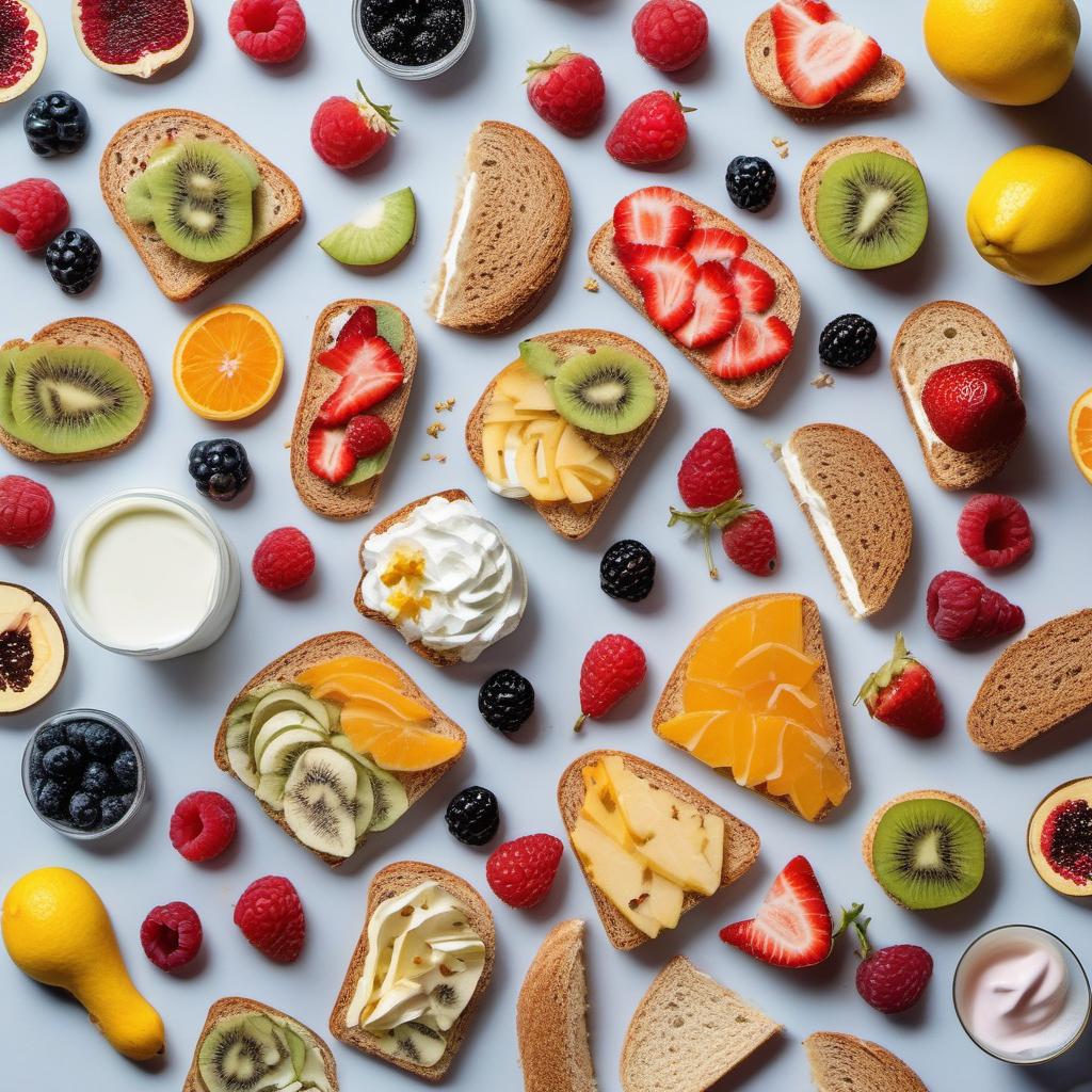 Items needed to answer the question, make Unicorn Toast for kids. Items include:  Bread  Cream Cheese or Yogurt  Food Coloring (various colors)  Edible Glitter or Sprinkles  Assorted Fruits or Toppings