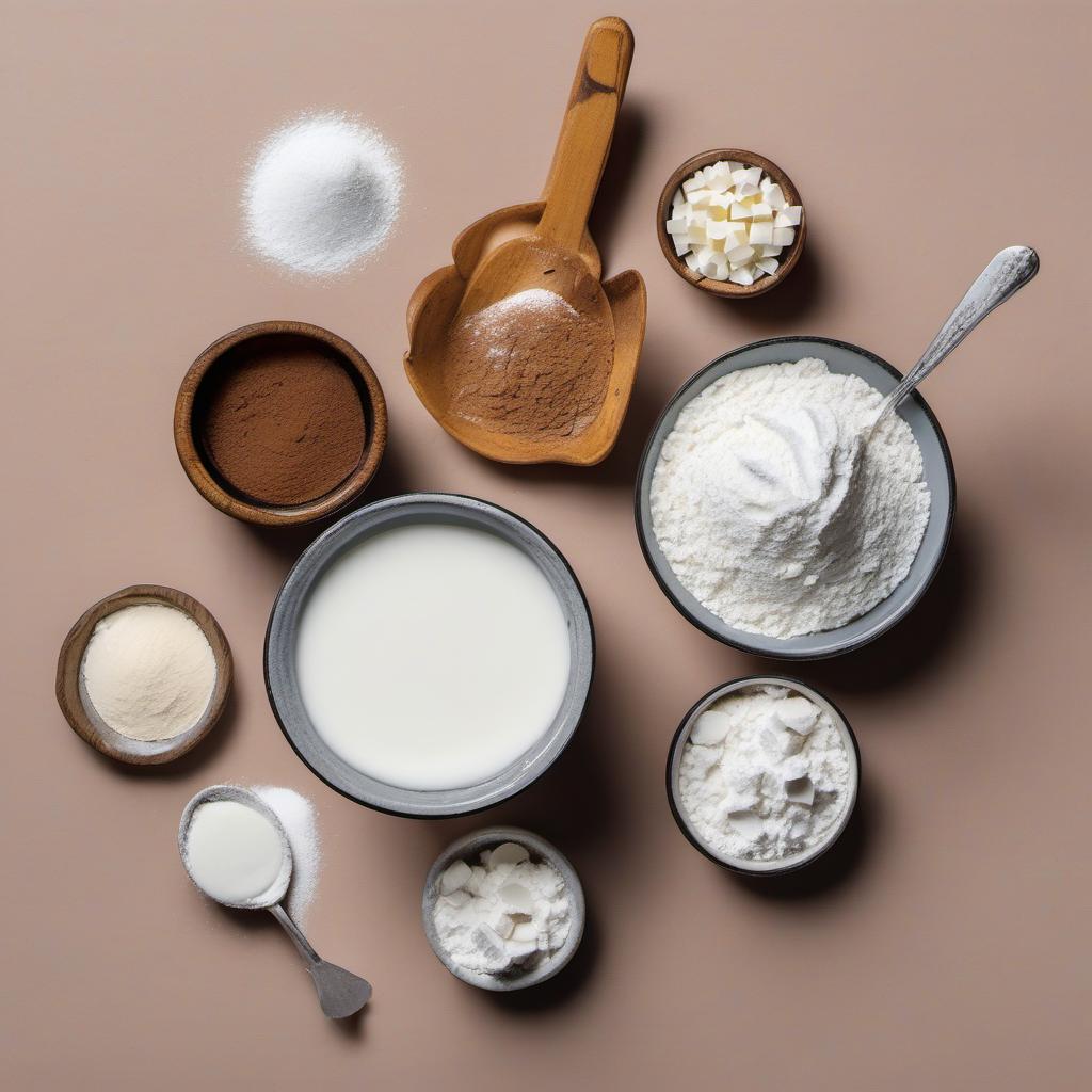 Items needed to answer the question, top your doughnuts like a pro. Items include:  powdered sugar  milk  vanilla extract