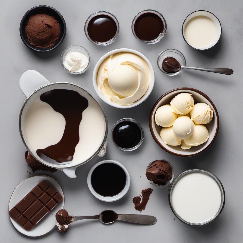 Items needed to answer the question, mix up a spooky black ice cream shake. Items include:  Vanilla ice cream  Milk  Chocolate syrup  Black food coloring  Vanilla extract