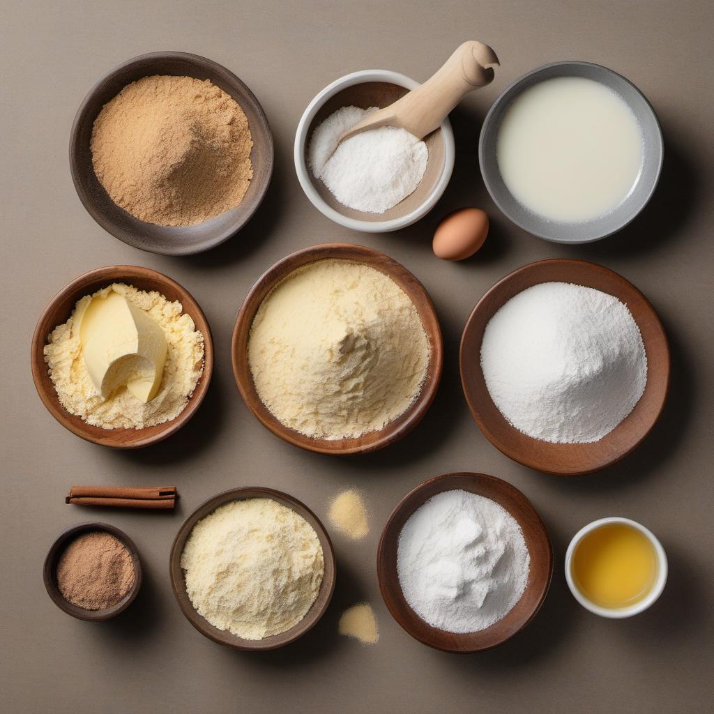 Items needed to answer the question, craft a colossal cinnamon roll sculpture. Items include:  All-purpose flour  Granulated sugar  Active dry yeast  Salt  Milk  Water  Unsalted butter  Eggs  Ground cinnamon