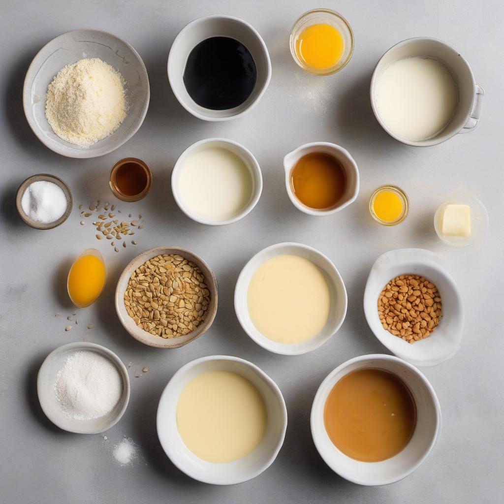 Items needed to answer the question, fill and assemble a Croquembouche. Items include:  Milk  Granulated Sugar  Vanilla Bean  Cornstarch  Egg Yolks  Unsalted Butter  Water  All-Purpose Flour  Salt