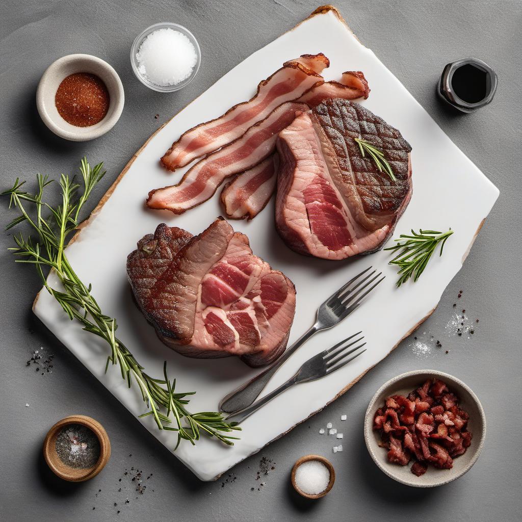 Items needed to answer the question, grill a gourmet bacon-wrapped filet mignon. Items include:  Filet Mignon  Bacon  Salt and Pepper