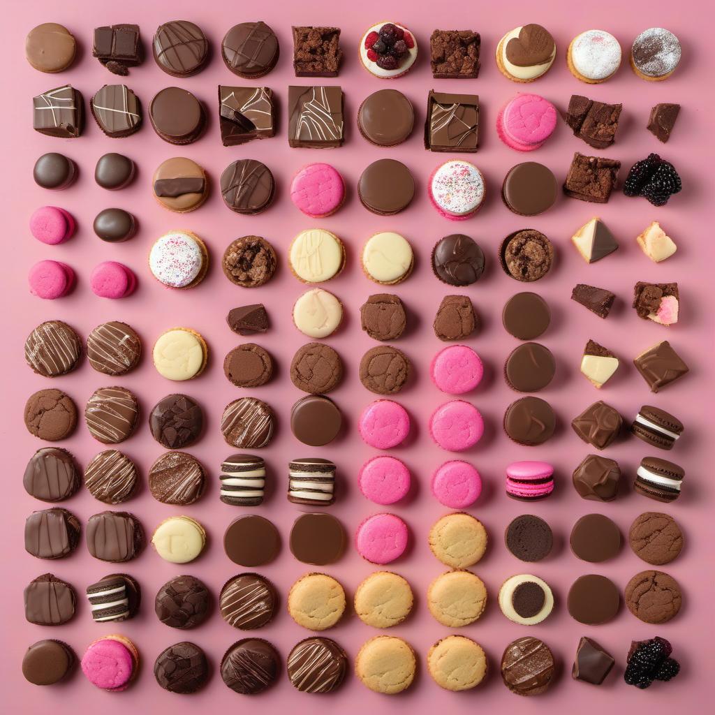 Items needed to answer the question, choose the perfect sweets for a Dessert Charcuterie Board. Items include:  Cookies  Chocolates  Fresh Berries  Macarons  Fudge  Truffles