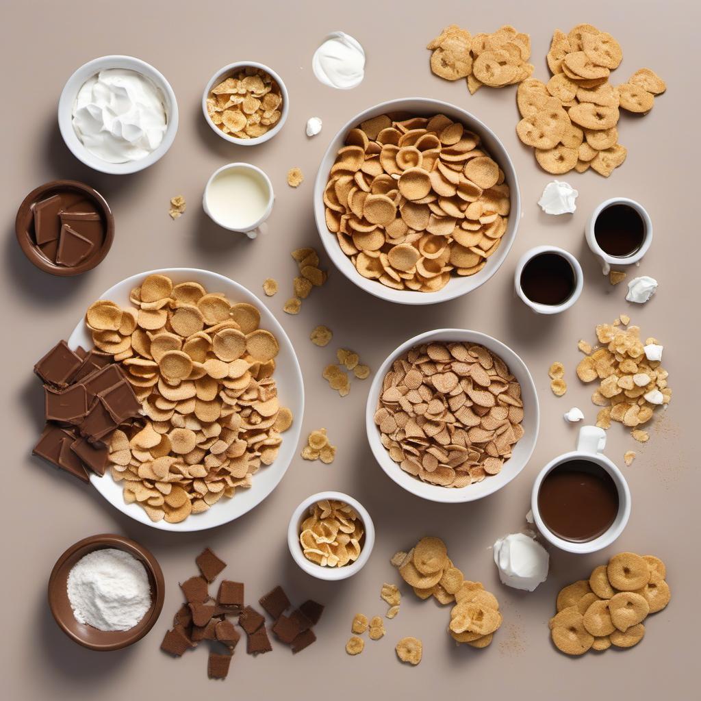 Items needed to answer the question, How do I make Golden Grahams cheesecake bites. Items include:  Golden Grahams cereal  Cream cheese  Powdered sugar  Vanilla extract  Chocolate