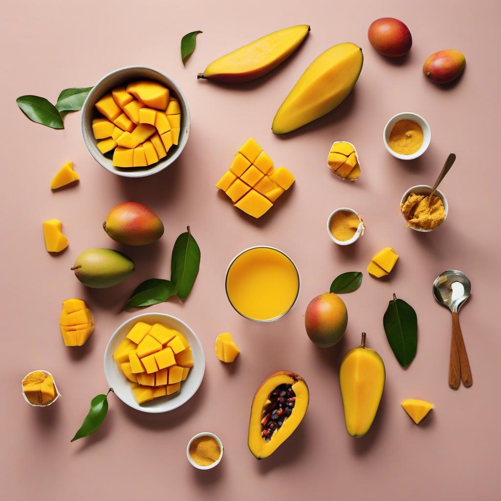 Items needed to answer the question, How do I whip up a tropical paradise with mango coconut overnight oats. Items include:  1  2  3  4  5  6