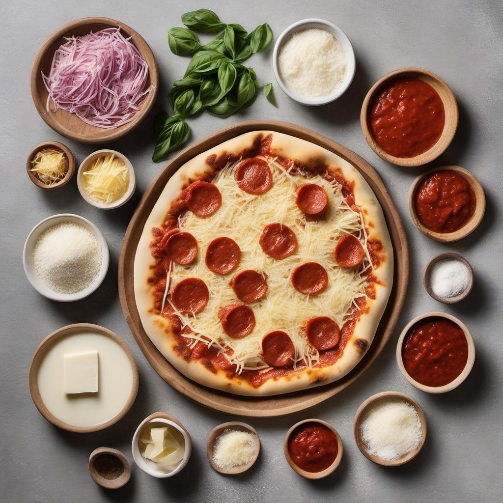 Items needed to answer the question, How do I achieve the perfect balance of cheese on Neapolitan Pizza. Items include:  Pizza sauce  Mozzarella cheese  Parmesan cheese  Neapolitan pizza dough