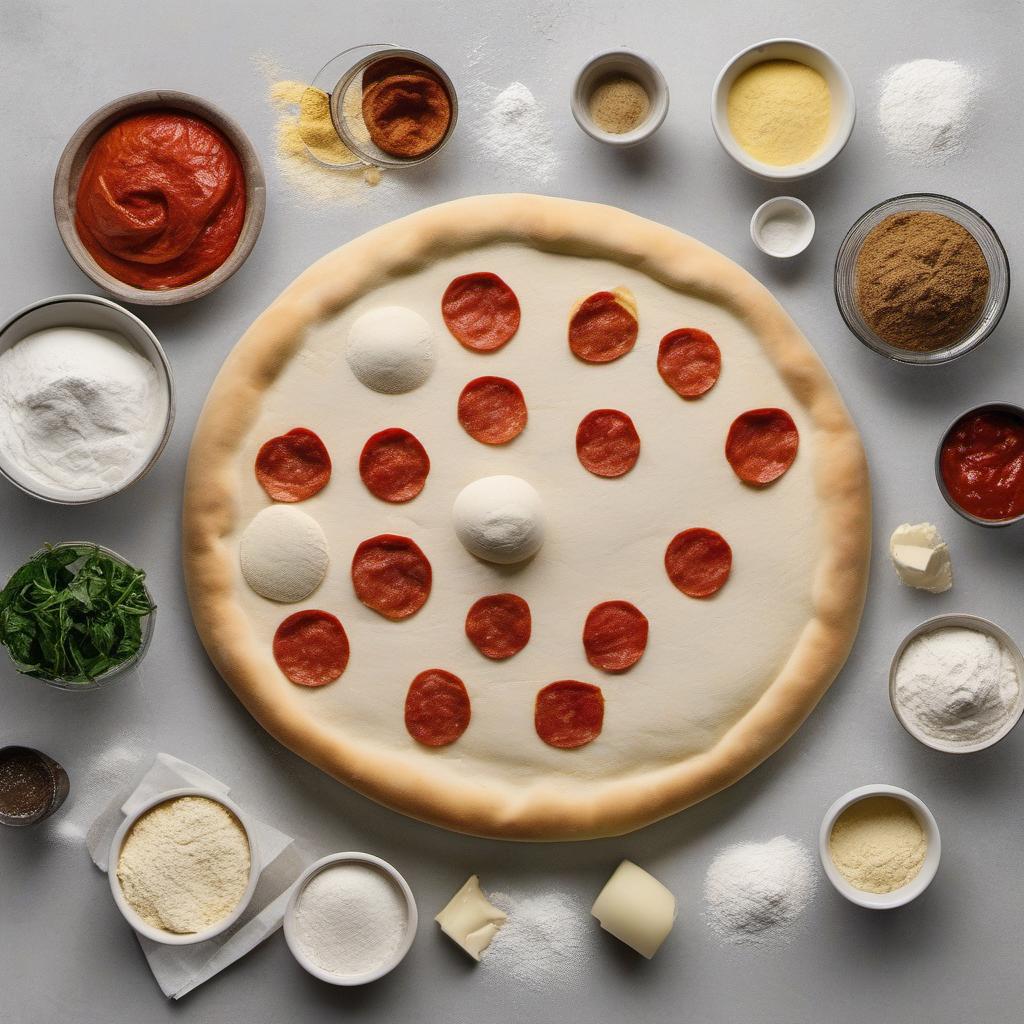 Items needed to answer the question, How do I achieve a charred crust on Neapolitan Pizza. Items include:  Pizza dough  Pizza toppings  Flour  Cornmeal