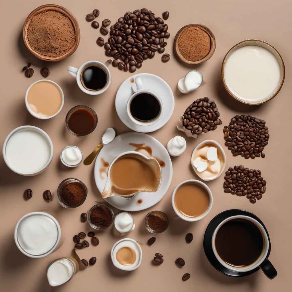 Items needed to answer the question, How do I make latte art at home. Items include:  Espresso  Milk