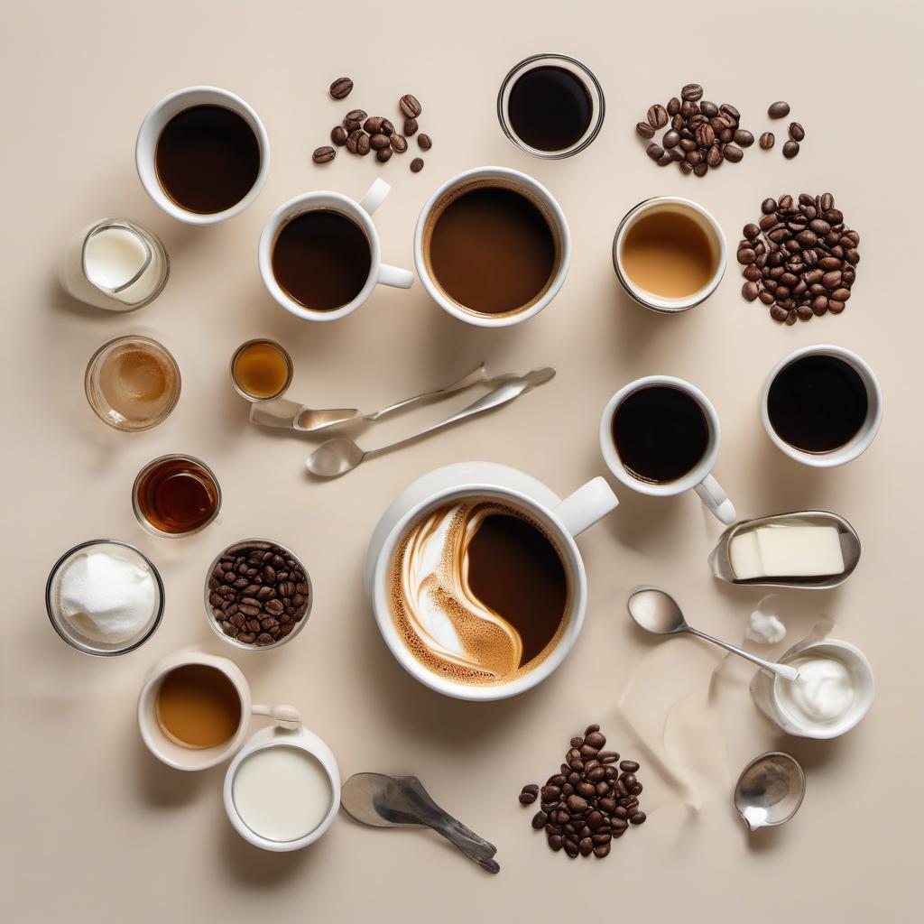 Items needed to answer the question, How do I make a vanilla latte with foam art. Items include:  Coffee  Milk  Vanilla syrup