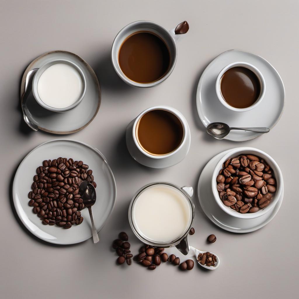 Items needed to answer the question, How do I create a sunrise latte. Items include:  Coffee  Milk  Coconut oil