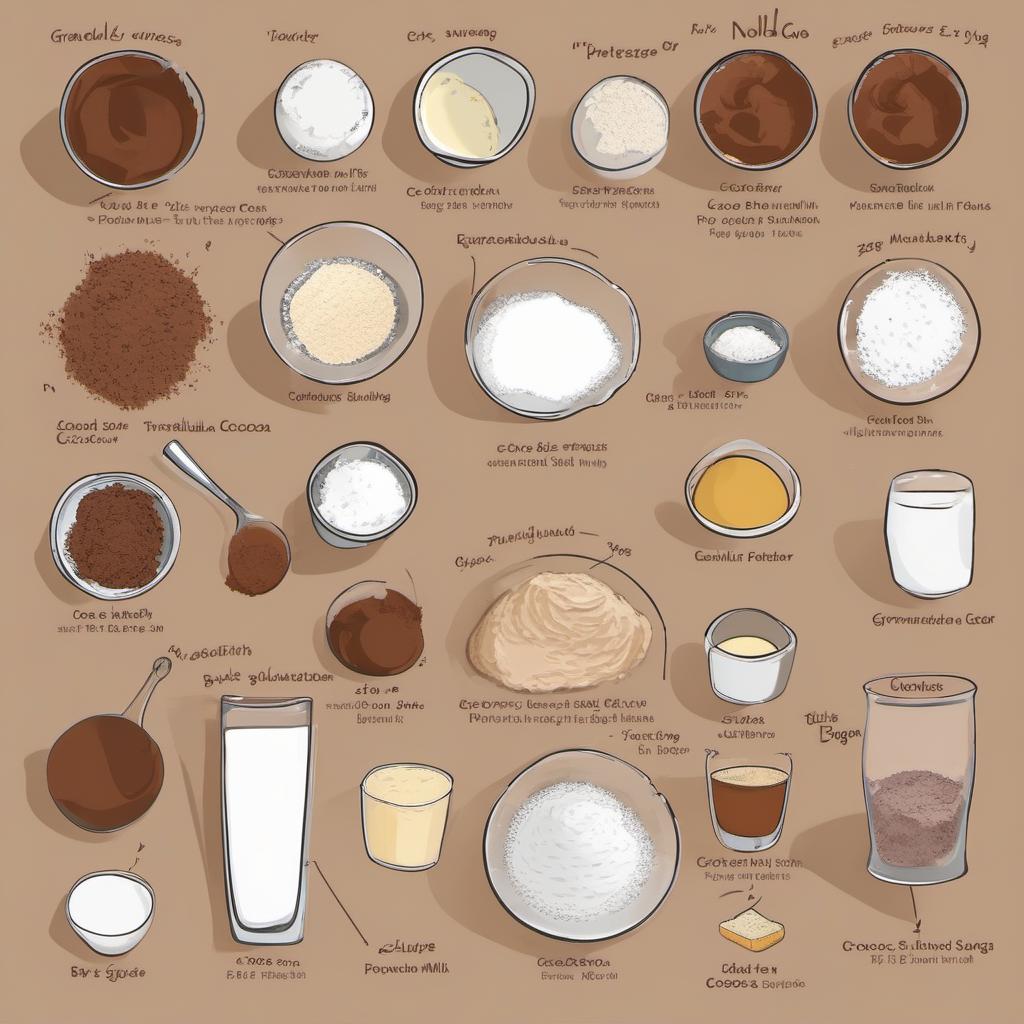 Items needed to answer the question, How do I make chocolate cruffins. Items include:  All-purpose flour  Granulated sugar  Cocoa powder  Instant yeast  Salt  Warm milk  Melted butter  Vanilla extract  Egg  Chocolate filling