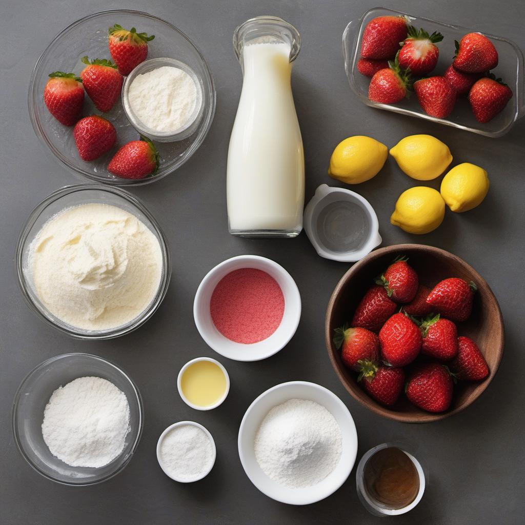 Items needed to answer the question, How do I create a mouthwatering strawberry almond danish pastry. Items include:  All-Purpose Flour  Sugar  Salt  Unsalted Butter  Ice Water  Almond Flour  Fresh Strawberries  Cornstarch  Lemon Juice  Egg