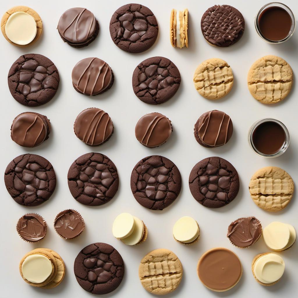 Items needed to answer the question, How do I whip up a Peanut Butter Cup Cheesecake. Items include:  Chocolate sandwich cookies  Butter  Cream cheese  Granulated sugar  Creamy peanut butter  Vanilla extract  Eggs  Peanut butter cups  Whipped cream