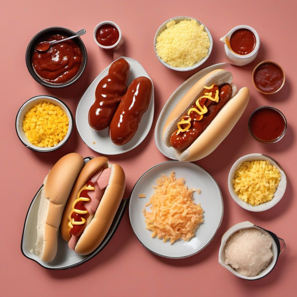 Items needed to answer the question, How do I grill a mouthwatering BBQ chicken hot dog. Items include:  Chicken breasts  Hot dog buns  BBQ sauce  Hot sauce  Salt  Pepper
