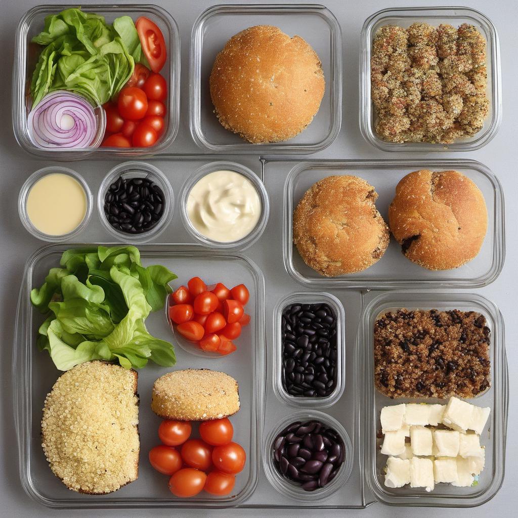 Items needed to answer the question, How do I make Fancy Vegan Burger sliders for the ultimate party bites. Items include:  cooked quinoa  black beans  breadcrumbs  chopped onions  garlic powder  smoked paprika  salt  mini buns  vegan mayo  sliced tomatoes  lettuce leaves