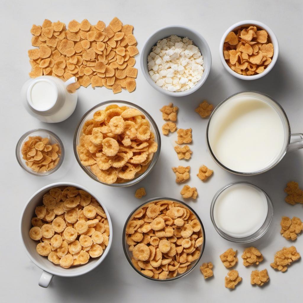 Items needed to answer the question, How do I make Capn Crunch ice cream. Items include:  Cap'n Crunch Cereal  Whole Milk  Heavy Cream  Granulated Sugar  Salt